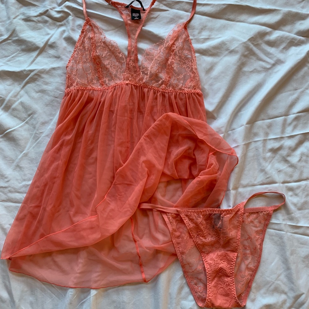 Ultra Sexy Shear Lace Teddy with All-Over Lace Bikini Panties
